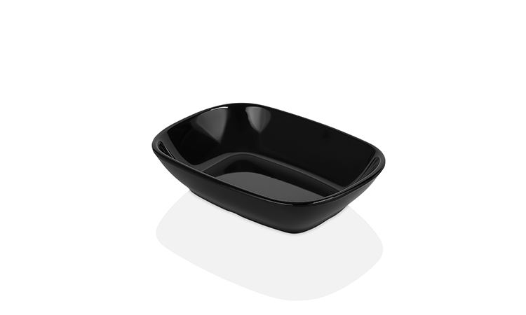 Siyah Kare Kayık Tabak